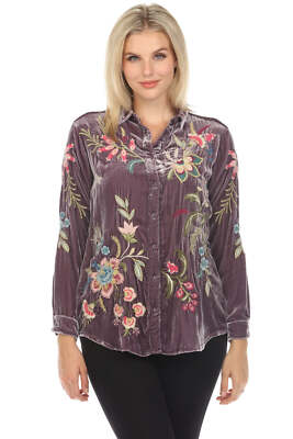 Johnny Was JWLA Julianna Velvet Oversized Shirt J16024 | eBay