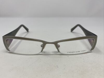 Carmen Marc Valvo Carina Abalone 51-18-135 Silver Eyeglasses Frame 0171