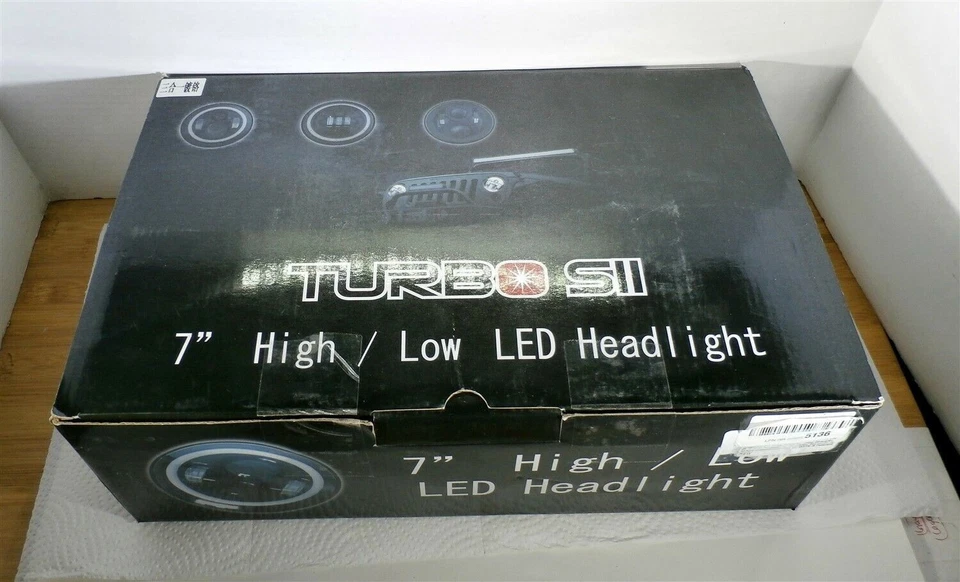 Par de bombillas ojo de ángel proyecto JKU Jeep Wrangler 60 W turbo haz alto bajo-D0840L Foto 2 de 4