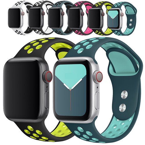 Cinturino per Apple watch 1 2 3 4 5 6 7 Se Bicolore sport compatibile  orologio | eBay