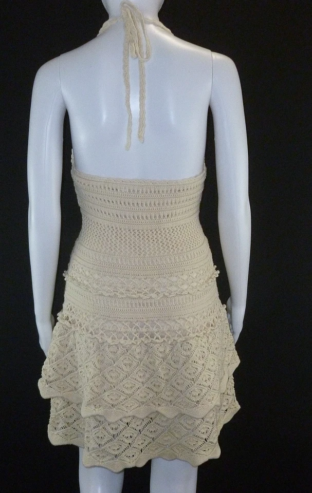 Moda International Women's Cream Halter Mini Dress Victoria’s Secret SZ S Y2K - Image 4 of 4