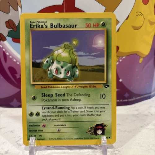 2000 Erika's Bulbasaur 39/132 Gym Challenge Non Holo Vintage Pokémon Card WOTC