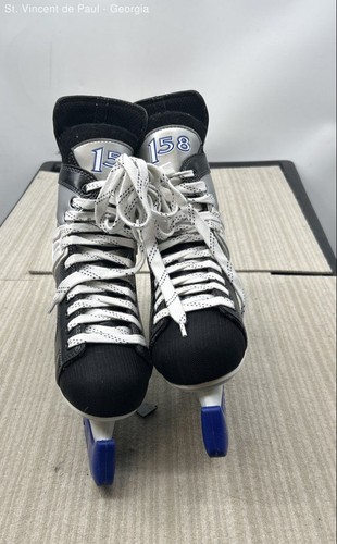CCM 158 Hockey Skates Men's Size 8 SL-2500 Stainless Steel Blades - Black/White