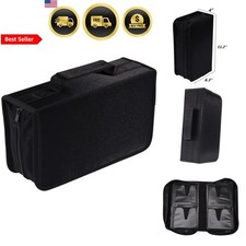 CD DVD Wallet Storage Holder Case Booklet for 128 Discs Black