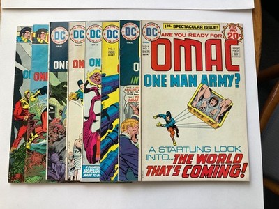 OMAC #1-8/Lot of 8/DC Comics/1974/JACK KIRBY/1st OMAC/VERY GOOD