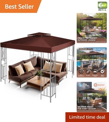 Versatile 12x12 Ft Gazebo Top Canopy Replacement - UV Protection & Ventilation