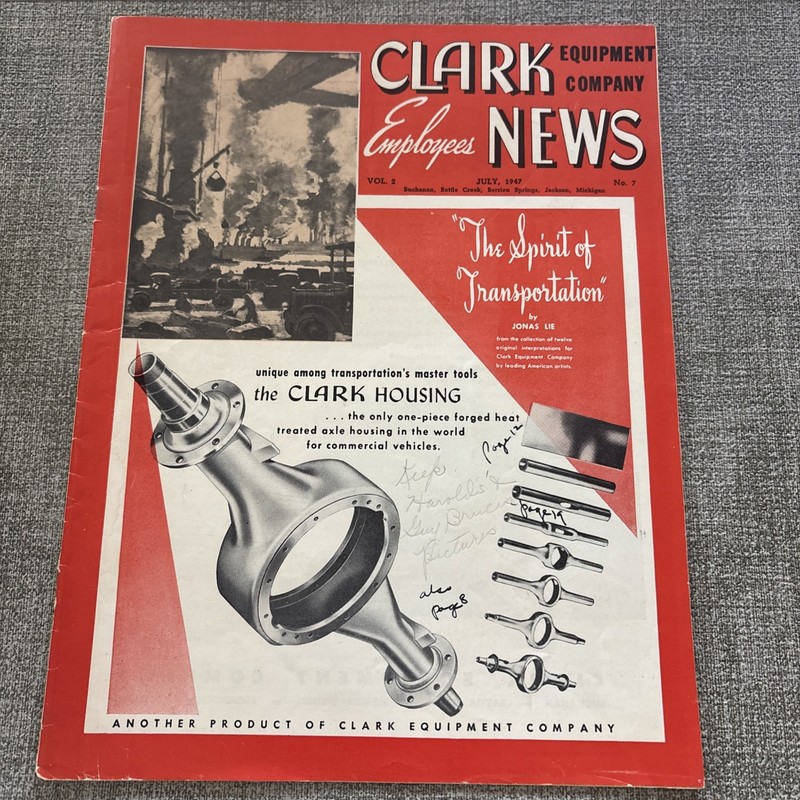 Vintage 1947 Clark Equipment Company Magazine Buchanan Michigan & Other City’s