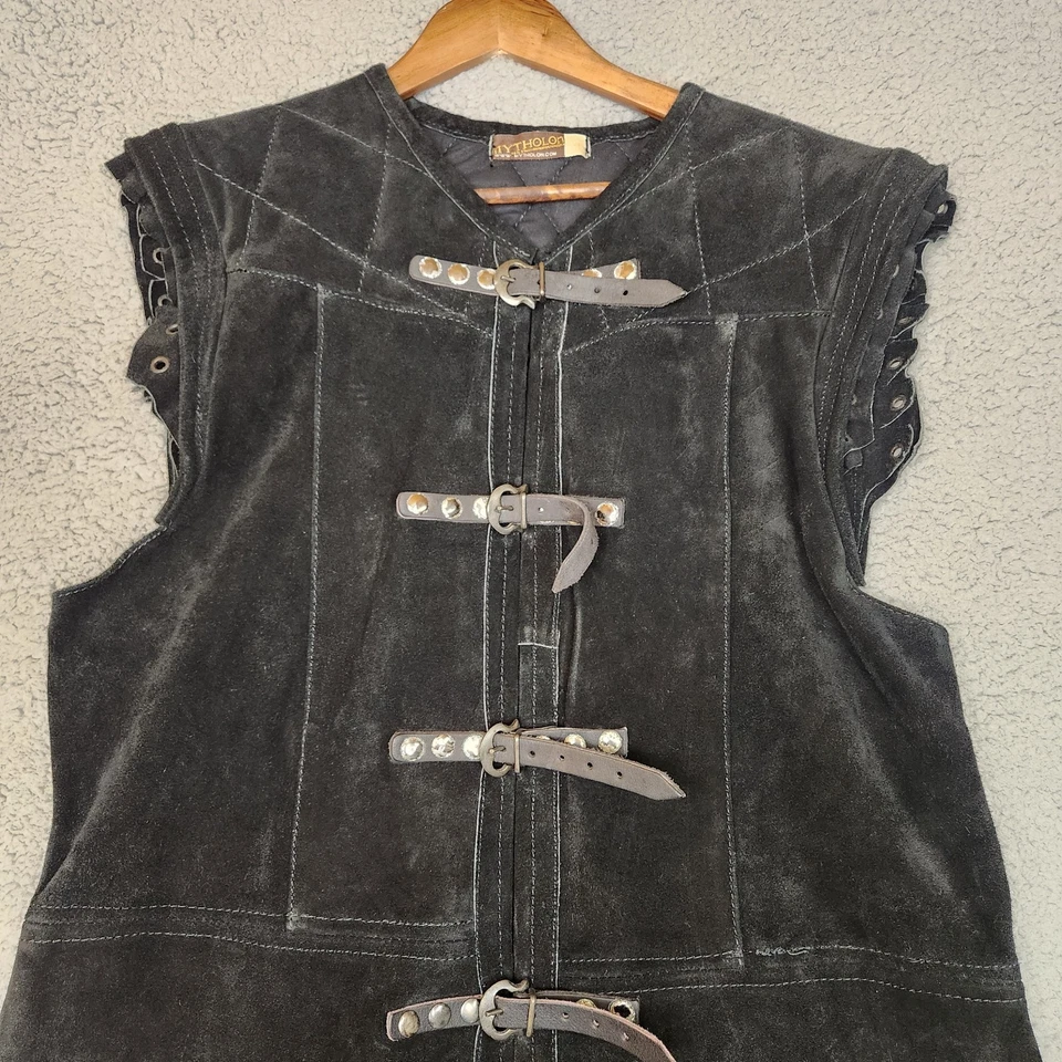 Medieval Renaissance Women Costume LARP and Reenactment Suede Leather Armor - Image 3 of 4