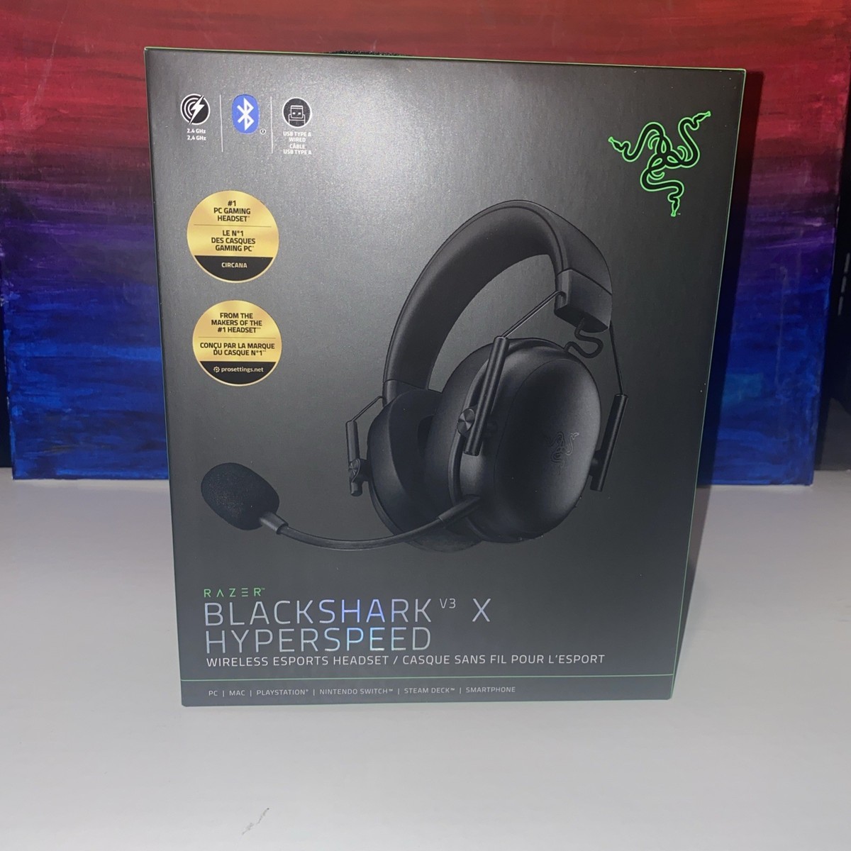 【新品未使用】Razer BLACKSHARK V3 X ＋ポータブルケース Razer BlackShark V3 X HyperSpeed Wireless Gaming Headset Black New