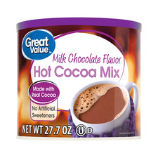 Great Value Milk Chocolate Hot Cocoa Drink Mix 27 oz Canister Easy Hot Beverage