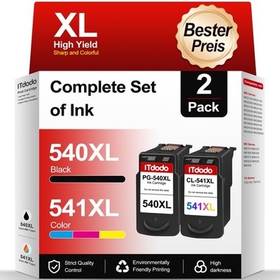 Patronen für Canon PG540 XL CL541 Pixma MG 3550 3650 4250 MX 395 475 535 TS 5150