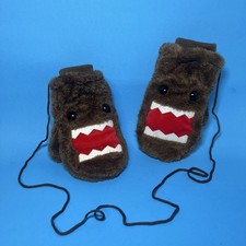 Domo Kun Character Faux Fur Mittens Gloves Warm Winter Kawaii Japanese