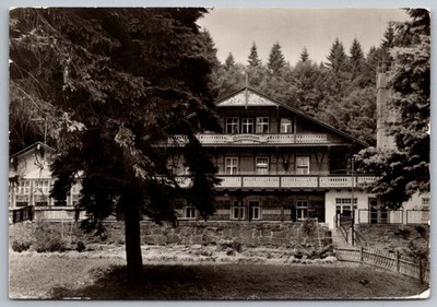 Schweizerhaus Tabarz Thüringer Wald 1980s Germany Black & White RPPC
