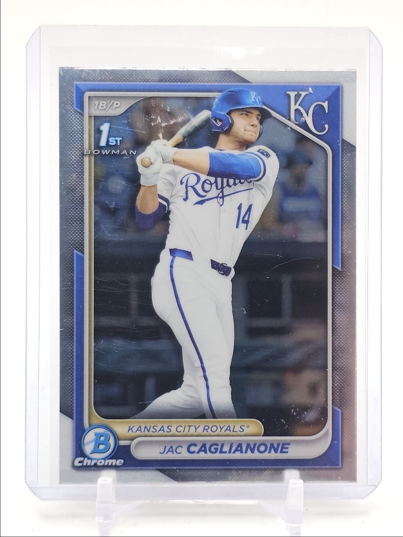 JAC CAGLIANONE 2024 BOWMAN CHROME DRAFT 1ST ROYALS #BDC-8 B Q1300