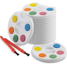 Mini Watercolor Kids Paint Set - Bulk Pack of 12 - 5 Watercolor Paints, Pal...
