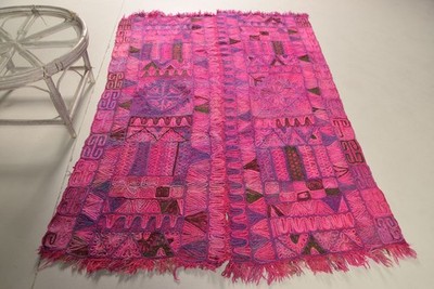 Vintage Rug, 4,9x6,6 ft Turkish Rug, Pink Purple Oriental Wool Rug