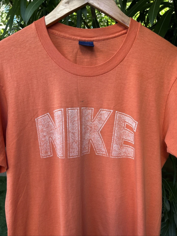 Vintage 80s Nike Dome Logo T-shirt Syracuse Made in USA tee large Rare OG Dunk - Image 2 of 4