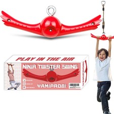 Ninja-Twister Swing Spins Set: Slackline Attachments - 360 Handle Twist-Spin Fl