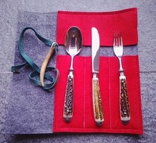 Jagd-Backenbesteck Othello Wingen M21,5G20Lö20cm Filzwickeltasche Neu  Wolf