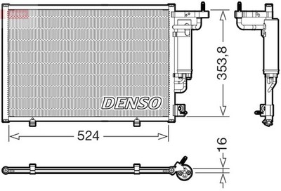 Kondensator Klimaanlage DENSO DCN10059 für FORD FIESTA 6 CB1 CCN KA 3 UK FK B460