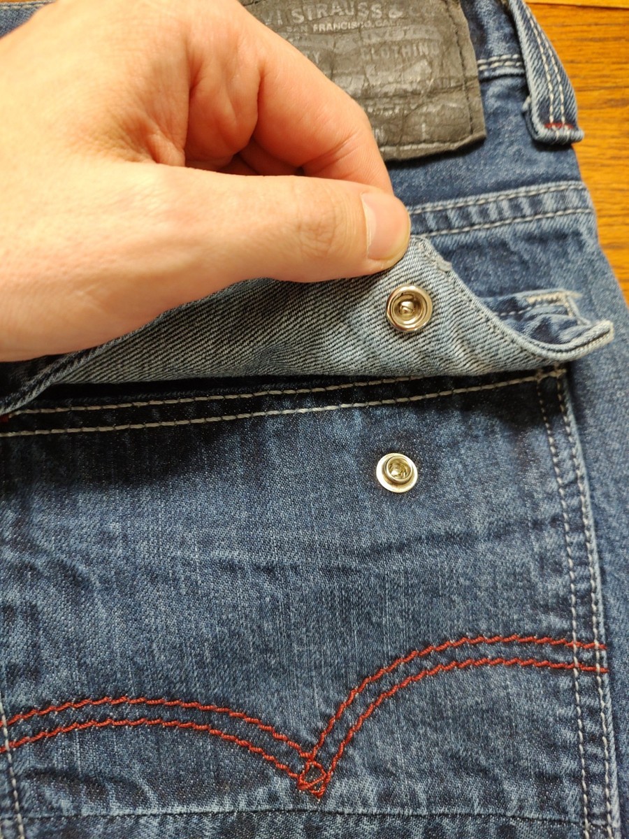 Vintage Levis 569 Jeans Loose Straight Baggy Flap Pockets Y2K Rare