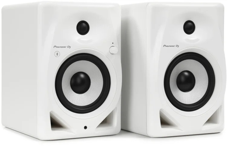 Pioneer DJ DM-50D-BT-W 5-inch Desktop Active Monitor Speaker Pair with Bluetooth