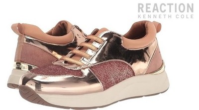 Kenneth Cole Reaction (size 7.5) Women's Christal Sneaker, Rose Gold *NEW*