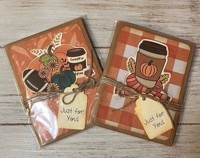 2 Junk Journal Handmade Booklet Gift Book Scrapbook Journaling Pumpkin Spice