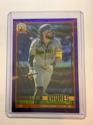 2026 Chrome 1991 Fernando Tatis Jr Purple Wave Refractor #91cb-12 /275 Padres