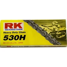 RK RK-M 530 Standard Motorcycle Drive Chain, 530 x 108 Links - Natural