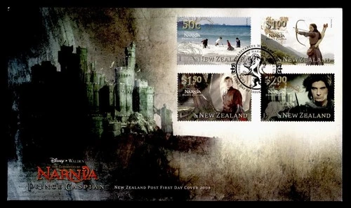 DR WHO 2008 NEW ZEALAND FDC NARNIA DISNEY COMBO $2 M79688