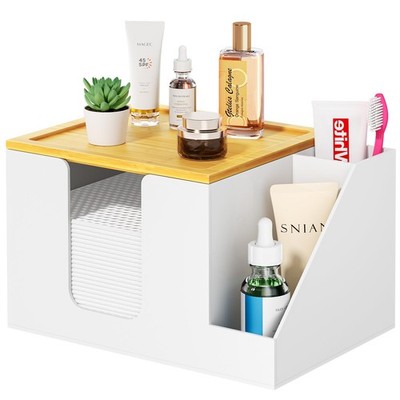 Disposable Face Towel Holder Box, Acrylic Clean Skin Club Facial Towel Contai...