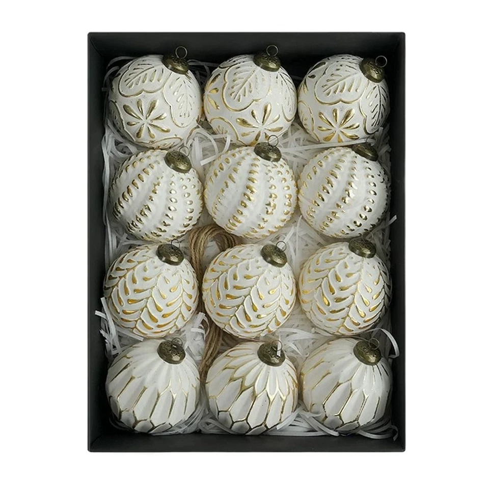 Antique Christmas ball decorations Z2F1 P5H5 J5C8 T7T1 - Image 2 of 4