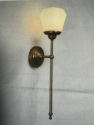 Modern Wall Sconce Light with Milk White Glass, Hardwired Bathroom Wall Vanit...