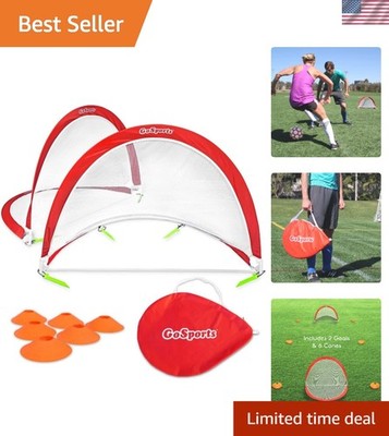 Portable Soccer Goals - Instant Setup with Carrying Case & Cones