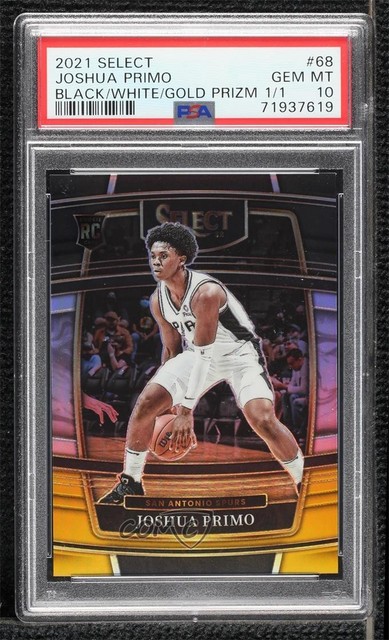 2021 Select Concourse Black White Gold Prizm 1/1 Joshua Primo PSA 10 Rookie RC
