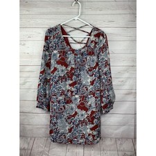 Charming Charlie Dress womens small Long Sleeve Floral Boho Hippie
