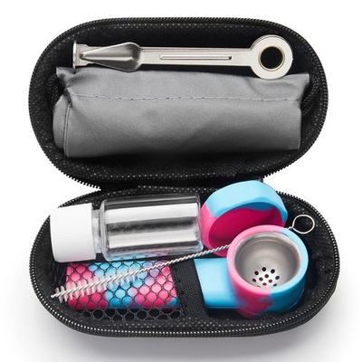 #ad 3.5quot; Silicone Tobacco Smoking Pipe with Lid Storage Box and Bag Tools Hand Pipe $11.89