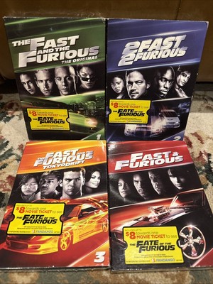 The fast and the furious Dvd Movies 1 ,2,3,4.  Brand New Sealed.