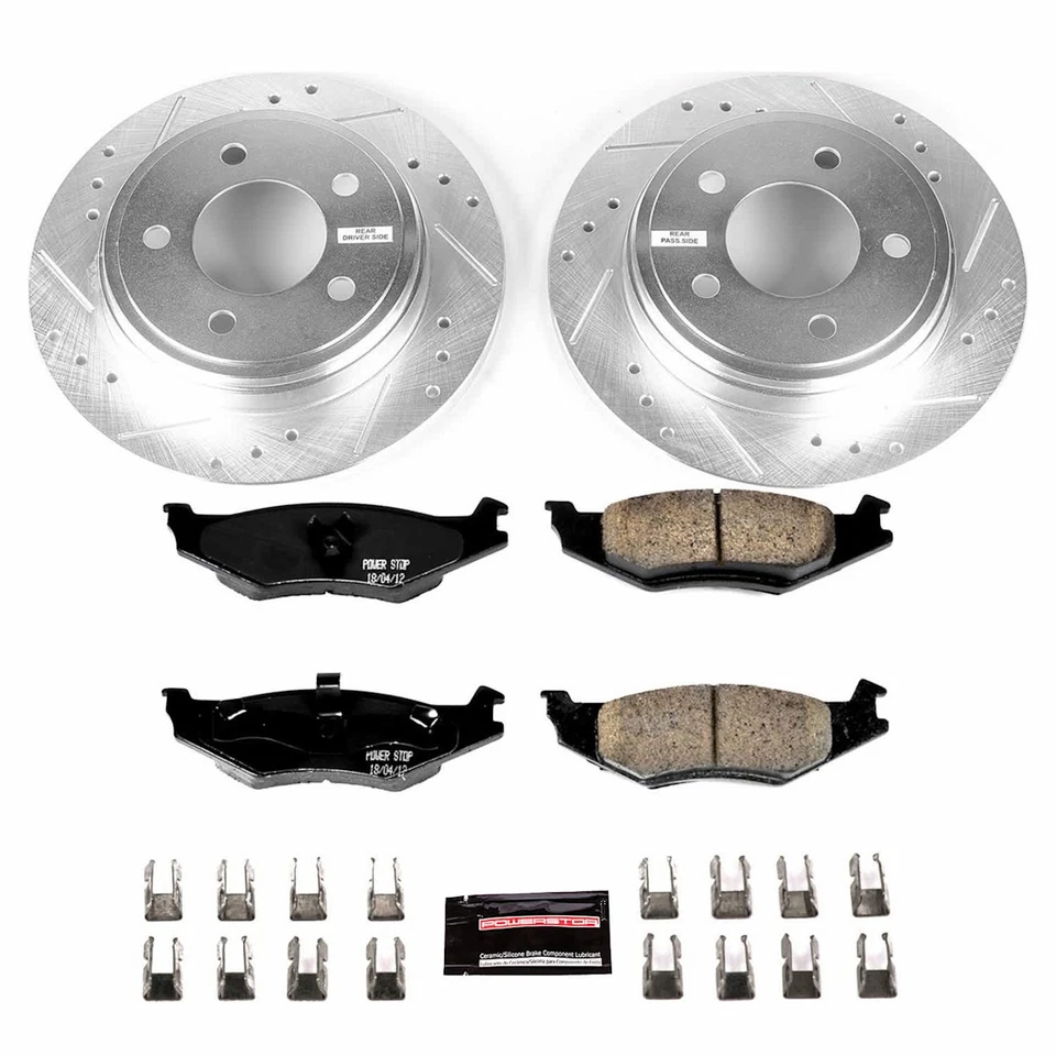 Kits de discos y pastillas de freno K1667 Powerstop juego de 2 ruedas traseras para Chrysler Concorde Foto 3 de 3