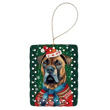 Cane Corso Christmas Porcelain Ornament DAC3404CO2