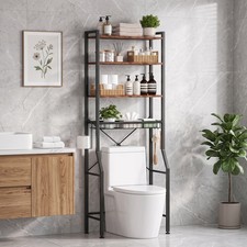 Over-The-Toilet Storage Rack, 4-Tier Space Saver Bathroom Organizer Shelf with
