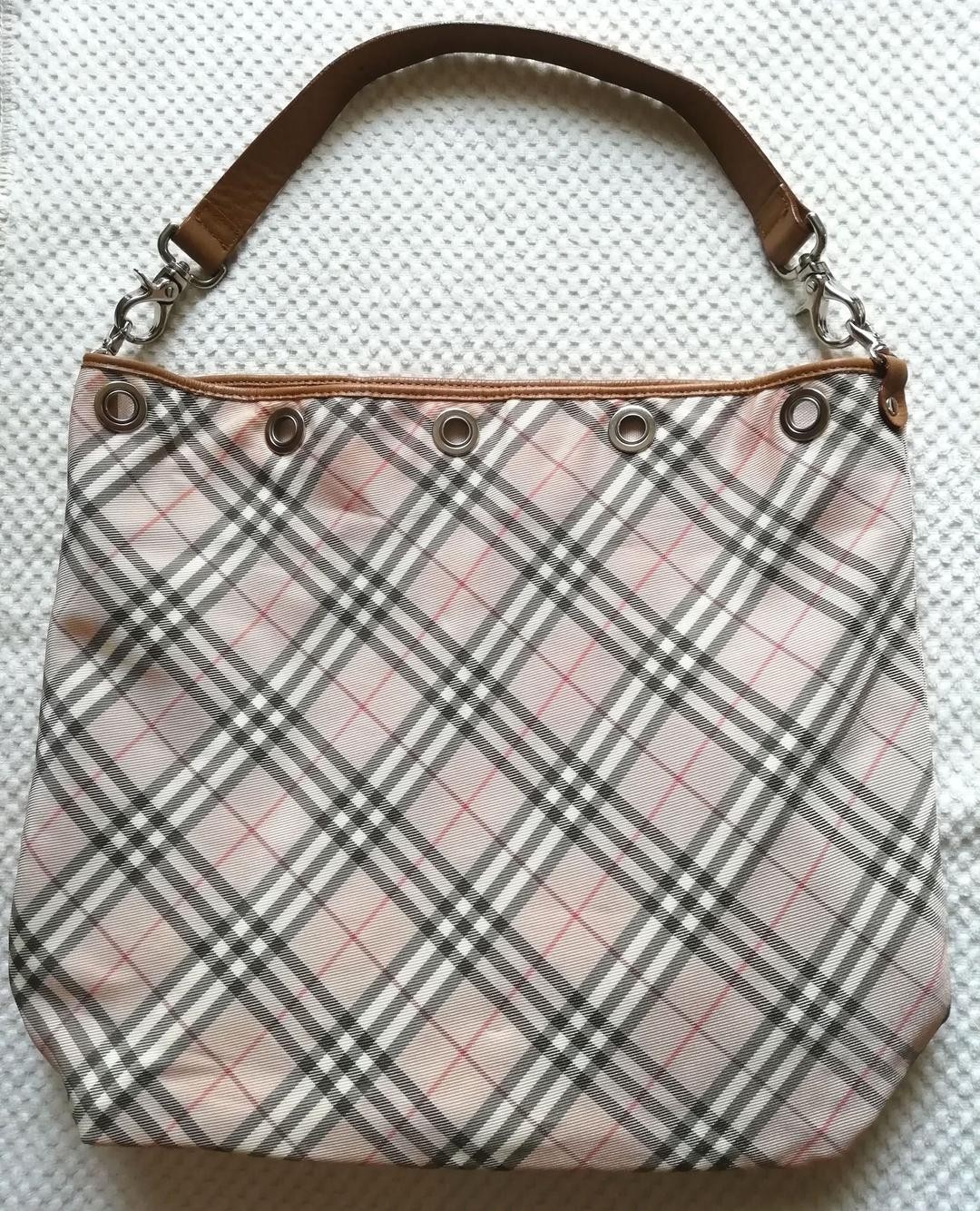 Burberry Blue Label Reversible Tote Bag Nova Check Large Shoulder Bag New