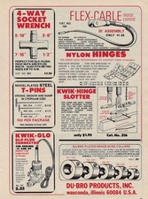 Vintage Print Ad Du-Bro Products Model Building Tools 1980 Wauconda Illinois u