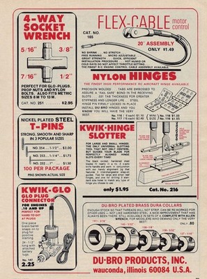 Vintage Print Ad Du-Bro Products Model Building Tools 1980 Wauconda Illinois u