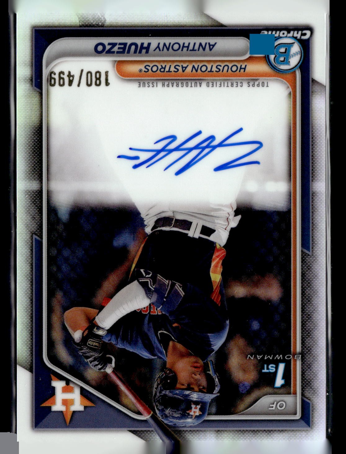 2024 Bowman #CPA-AHU Anthony Huezo Chrome Prospect Autographs Refractors #/499