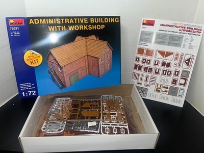 New MiniArt 1:72 Plastic Model Kit 72021 Administrative Building With Workshop