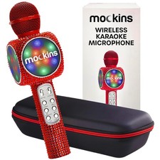 Red Bling Karaoke Microphone for Kids - Wireless Microphone Karaoke w/Speaker...