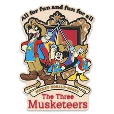 Japan Tokyo Disney Resort Mickey Donald Goofy Decorative Magnet Three Musketeers