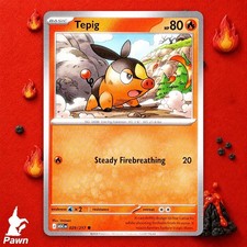 Tepig 29/217 Eroi Ascesi Pokemon TCG Card Fuoco Singola Trading Card